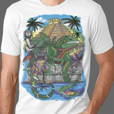 PLAYERA LUMISOL IGUANA PIRAMIDE