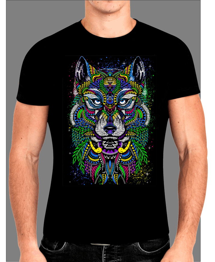 Playera Neon Lobo NE007 – Bodega Outlet